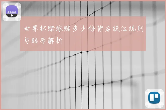 世界杯赌球赔多少倍背后投注规则与赔率解析