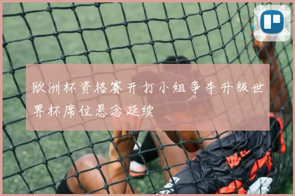 欧洲杯资格赛开打小组争夺升级世界杯席位悬念延续